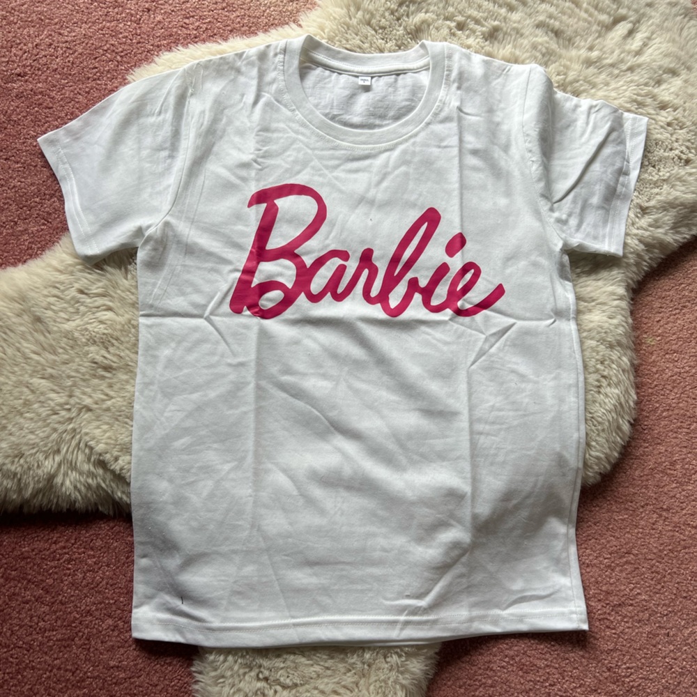 New White Barbie Tshirt - Small